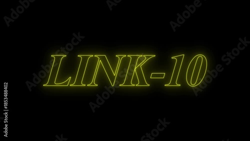  Glowing neon link-10 text animation.