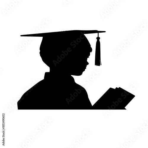 Wallpaper Mural silhouette of a schollar boy Torontodigital.ca