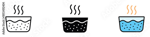 Water soak icon vector. Warm food, water, liquid symbol. vector illustration.