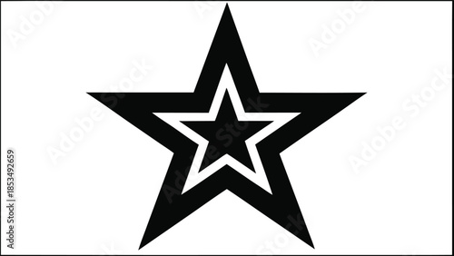 Black outline star design with transparency perfect for graphic design projects