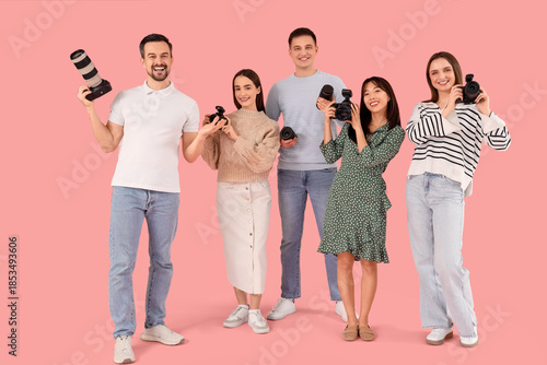 Group of photographers with...