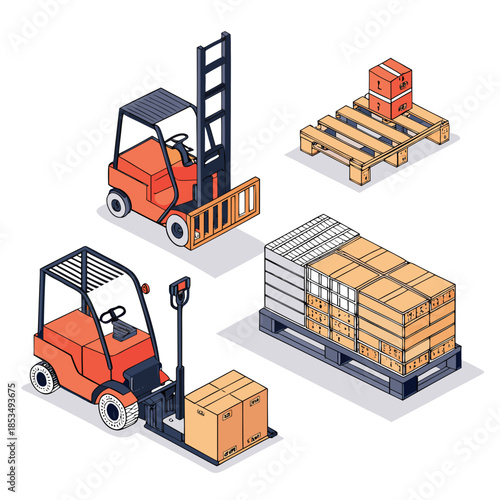 Warehouse Work Equipment High-Quality Stock Image Perfect for Editorial Content