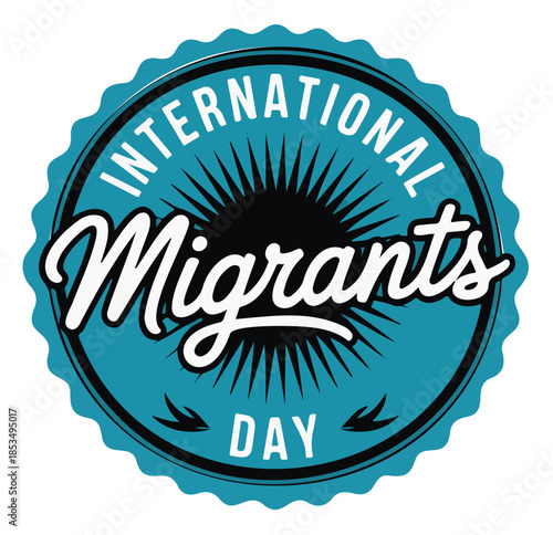 International Migrants Day Emblem Vectot on a White Background