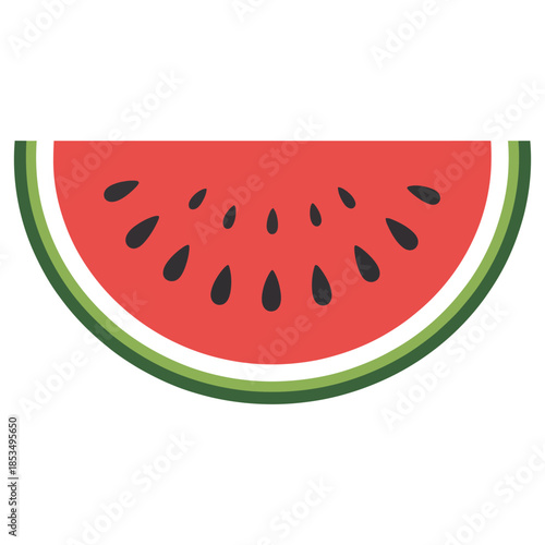 Fresh juicy red watermelon slice with dark seeds perfect for summer fruit snacks healthy eating refreshing dessert vibrant colors delightful taste