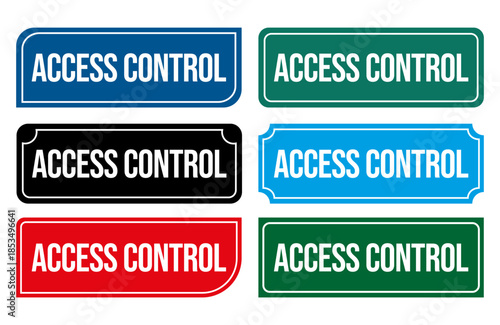Access Control Door Sign Illustration Printable Door Signs for secure access points