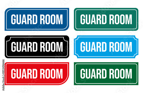 Guard Room Door Sign Illustration Printable Door Signs for security staff areas