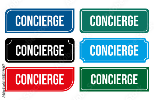 Concierge Door Sign Illustration Printable Door Signs for residential and hotel services