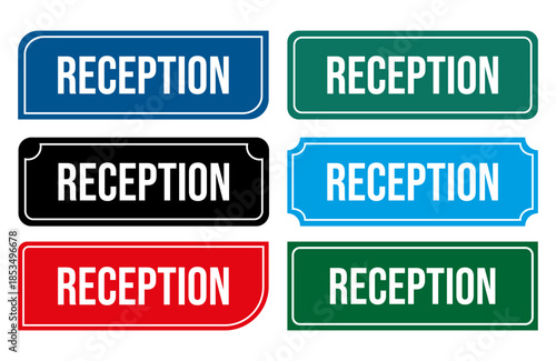 Reception Door Sign Illustration Printable Door Signs for office reception areas