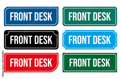 Front Desk Door Sign Illustration Printable Door Signs for customer service areas