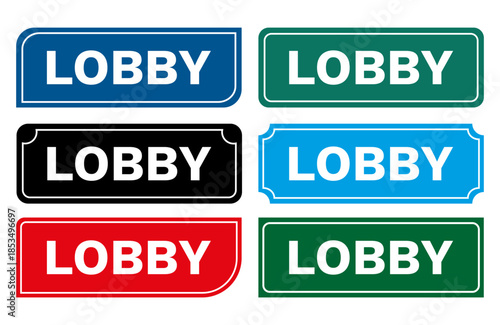 Lobby Door Sign Illustration Printable Door Signs for entrances and common areas