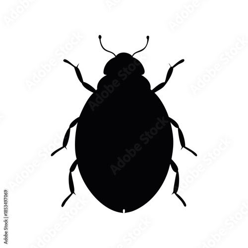 A ladybug icon bold outline vector illustration design