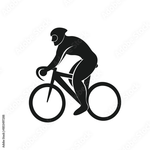 people riding bicycle. cyclist side view