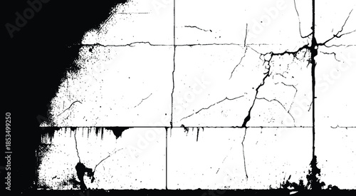 grunge crack wall. Shattered Plaster - Grunge Texture