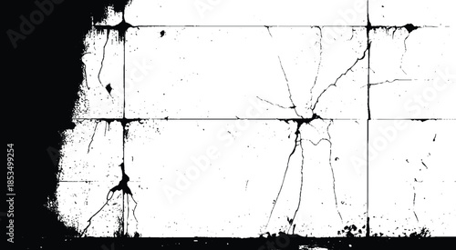 grunge crack wall. Shattered Plaster - Grunge Texture
