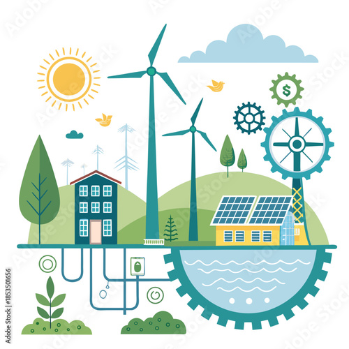 Energy Technology Conce Premium Digital Asset Suitable for Design