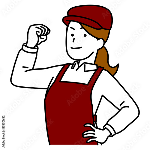 頼もしいカフェの女性店員