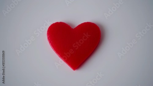 Wallpaper Mural A Vibrant Red Heart Shape on a Clean White Background, Symbolizing Love and Affection Torontodigital.ca