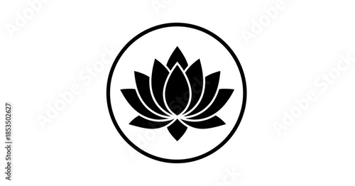 Lotus with sacred geometry vector illustration