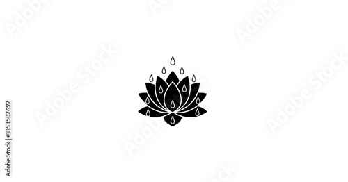Lotus with mandala petals vector illustration