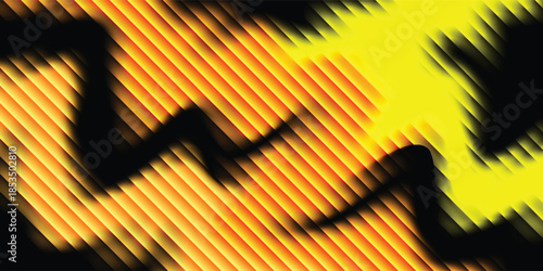 Futuristic abstract pattern with fiery yellow waves and soft glowing transitions.