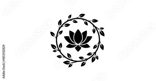 Lotus with candle light flame vector illustration