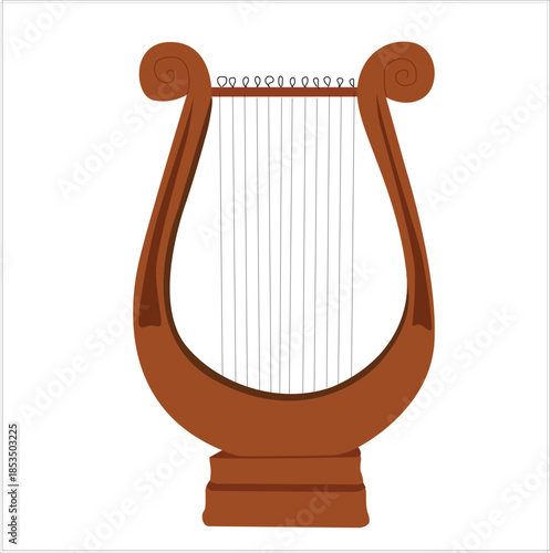 Greek lyre musical instrument. vektor