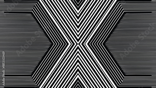 Black and white abstract geometric pattern with intersecting lines background