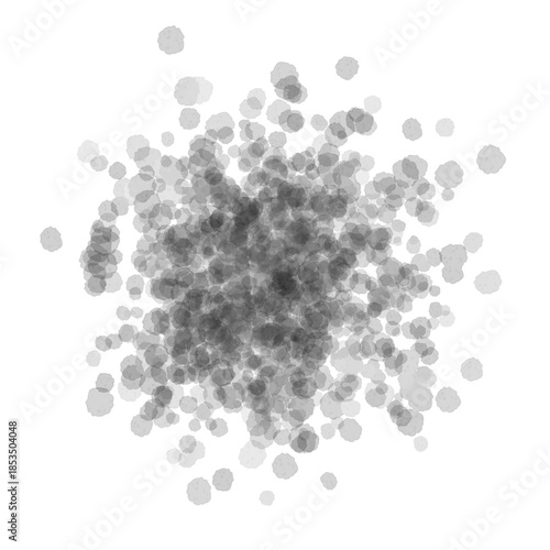 水彩風カラフルな水滴の素材イラスト・墨