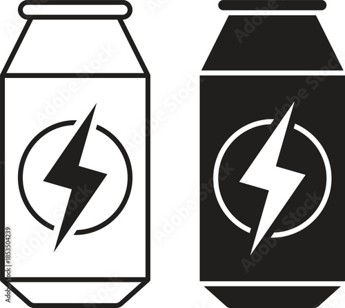 Energy Drink Can Vector for Beverage, Power, and Branding Design Themes