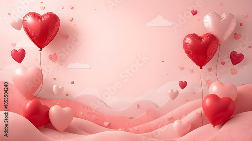 Valentines Day background with hearts. The concept of Valentines Day, 14th February