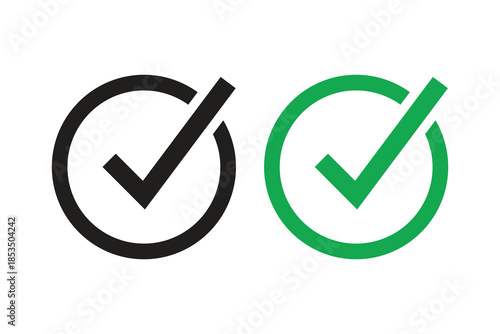 Check Mark Icon Vector for Approval, Validation, and UI Design Elements