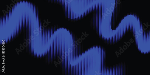 Modern abstract design featuring electric blue light waves and soft shadow depth.