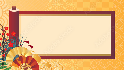 正月和風背景
