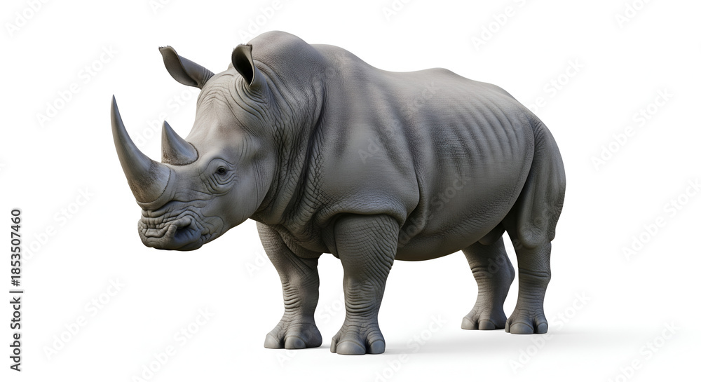 Obraz premium rhino isolated on white background
