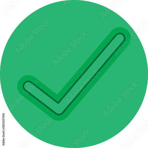 Collection of green checkmarks in circles.  choice, and approval is showcased by two contrasting symbols