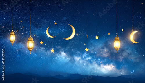 An open Quran with Arabic calligraphy and illuminated pages, symbolizing Islamic faith and knowledge