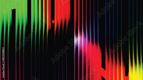 vibrant vertical spectrum gradient with colorful light dispersion lines in abstract emission style background for physics, energy, digital art, and futuristic design applications