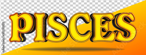 modern geometry 3d render isolated pisces