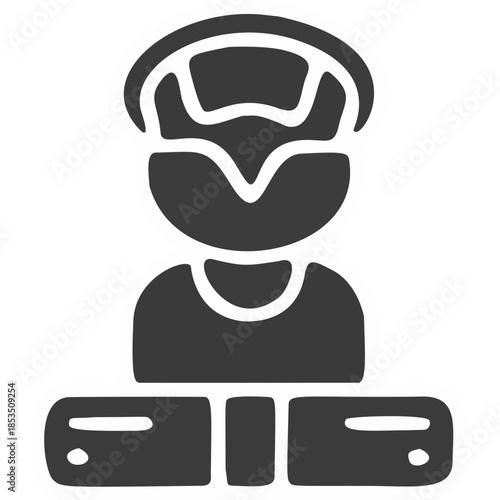 Official person bust with base