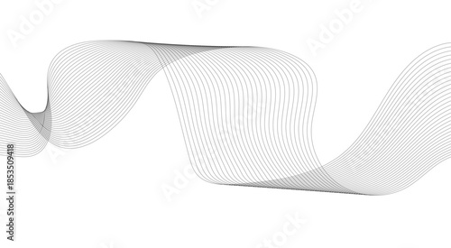 Abstract wave line. Digital frequency equalizer. digital Stylized line art background. Geometric blend design used for parallel lines pattern 