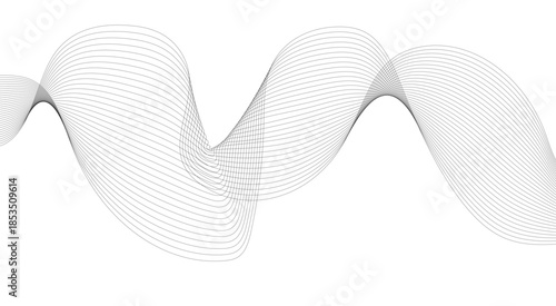 Abstract wave line. Digital frequency equalizer. digital Stylized line art background. Abstract white futuristic blend waves technology dynamic lines. 