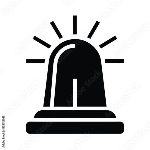 Siren Or Emergency Alarm Light Icon Vector Illustration