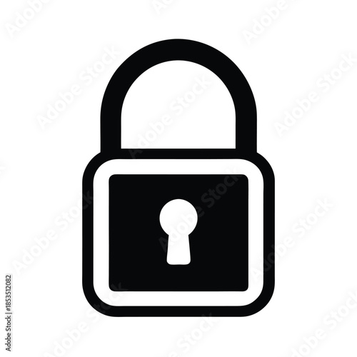 Smart Door Lock Icon Vector Illustration