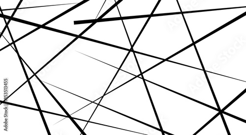 Random geometric line pattern on a transparent background. Random chaotic lines abstract geometric patterns of modern design.
