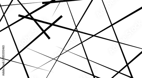 Random geometric line pattern on a transparent background. Random chaotic lines abstract geometric patterns of modern design.
