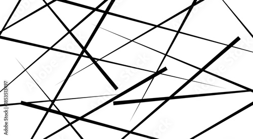 Random geometric line pattern on a transparent background. Random chaotic lines abstract geometric patterns of modern design.
