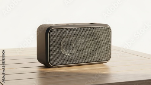 Stylish portable bluetooth speaker with textured grill