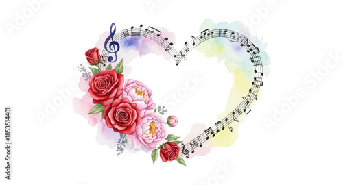 heart made of flowers