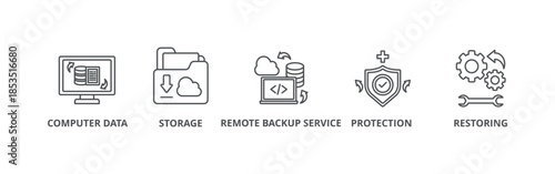 Backup banner web icon vector illustration concept