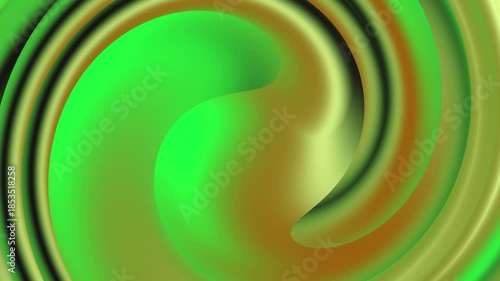 Hypnotic Green and Brown Swirl Abstract Background Loop.